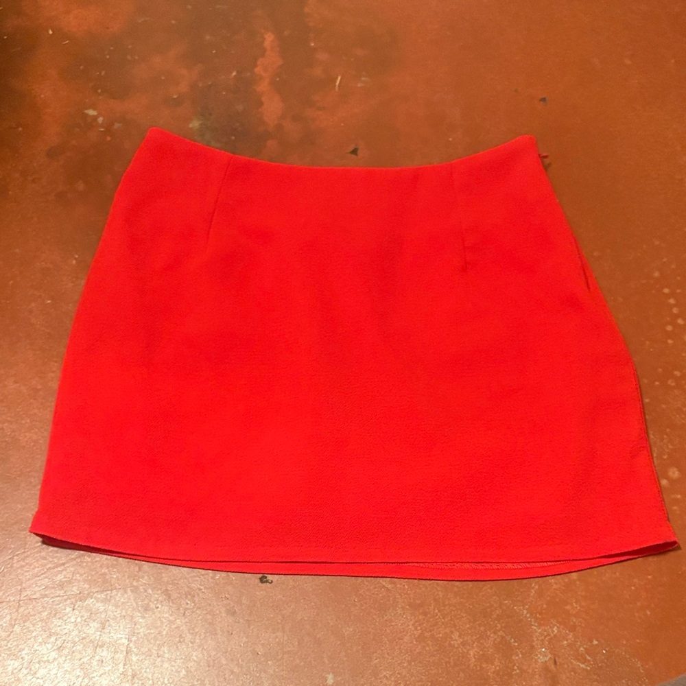 Everly Bright Red Mini Skirt